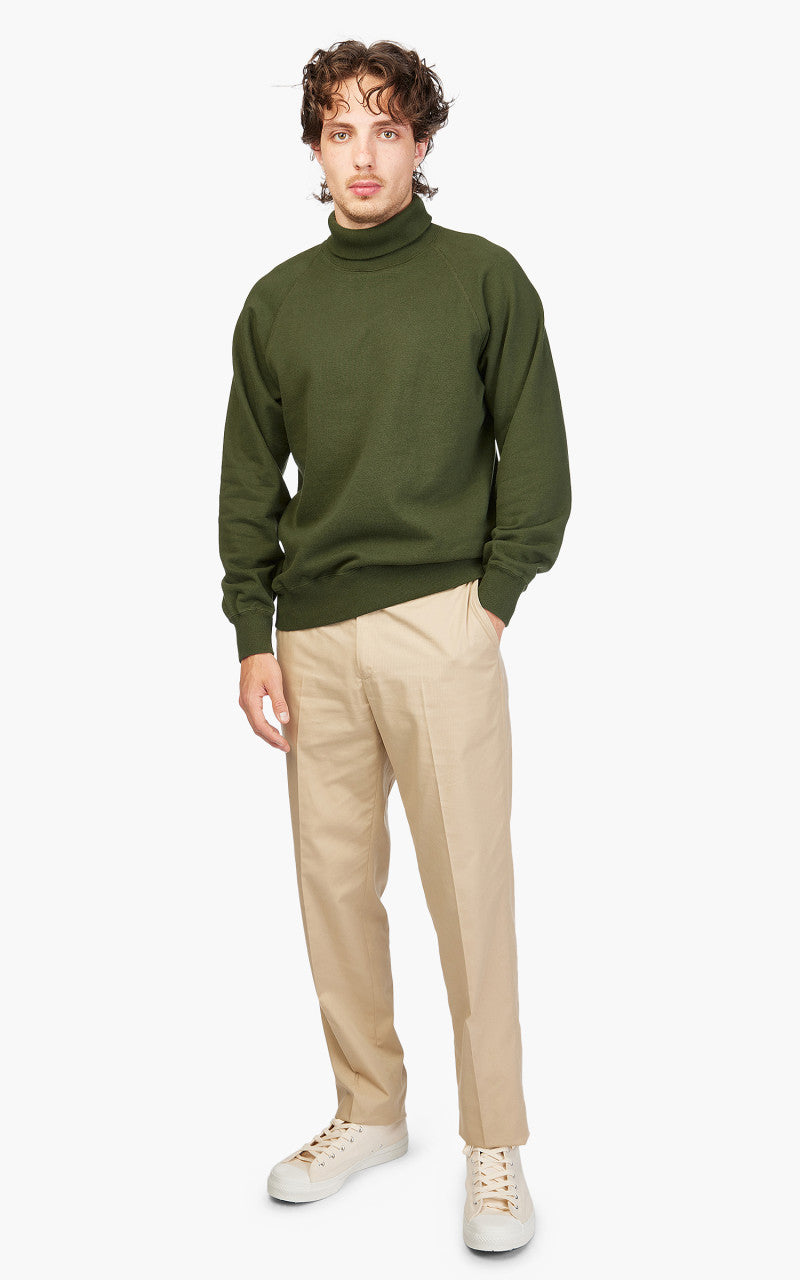 Anatomica Sweat Raglan Turtle Neck Pine Green