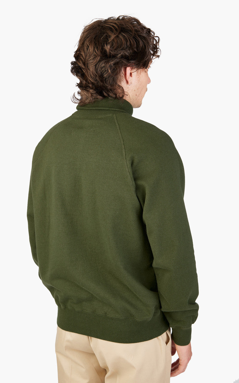 Anatomica Sweat Raglan Turtle Neck Pine Green