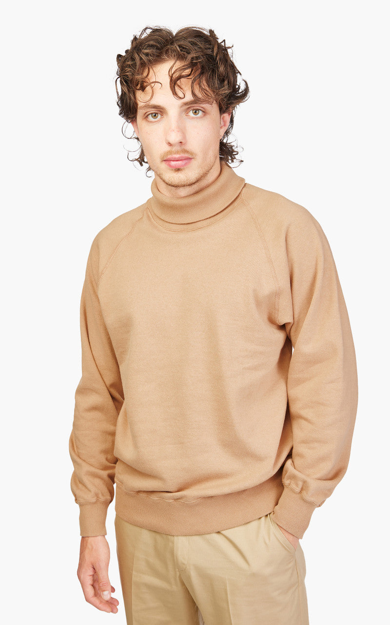 Anatomica Sweat Raglan Turtle Neck Sand