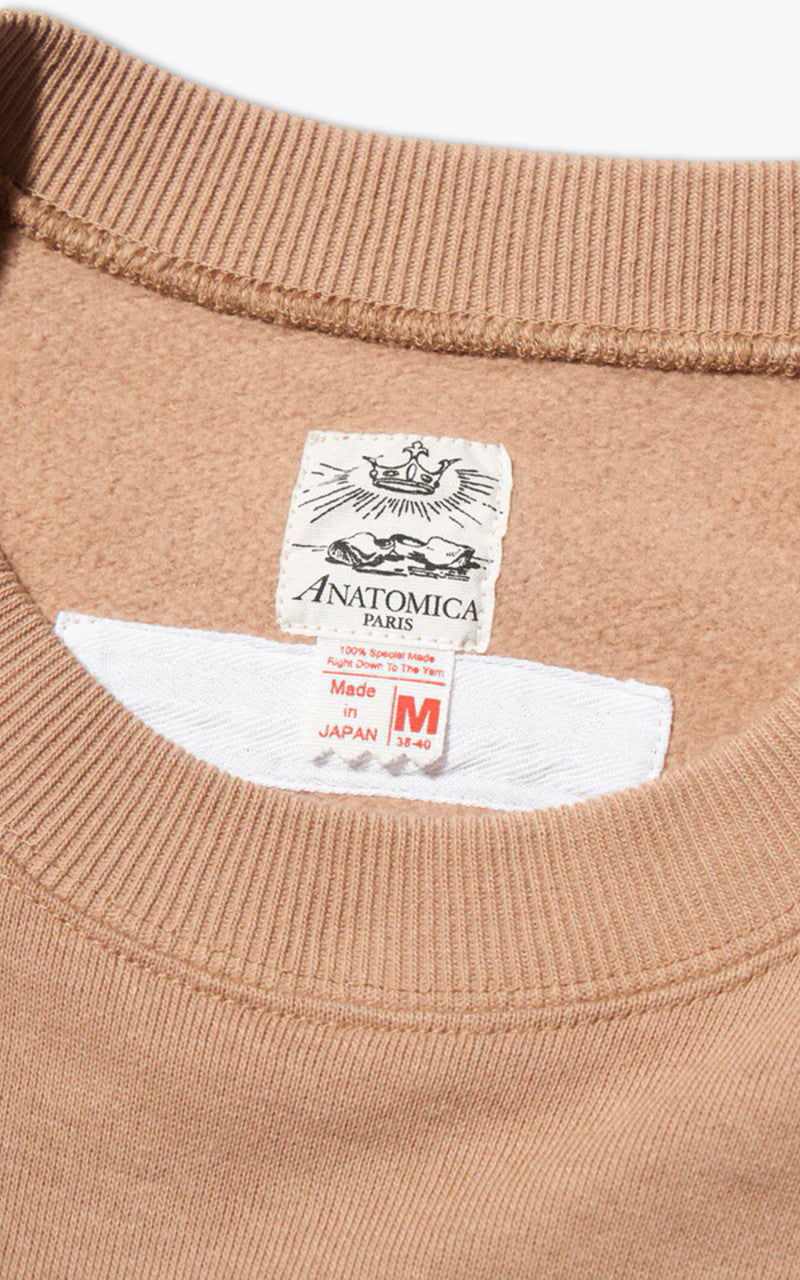 Anatomica Sweat Raglan Crew Neck Sand