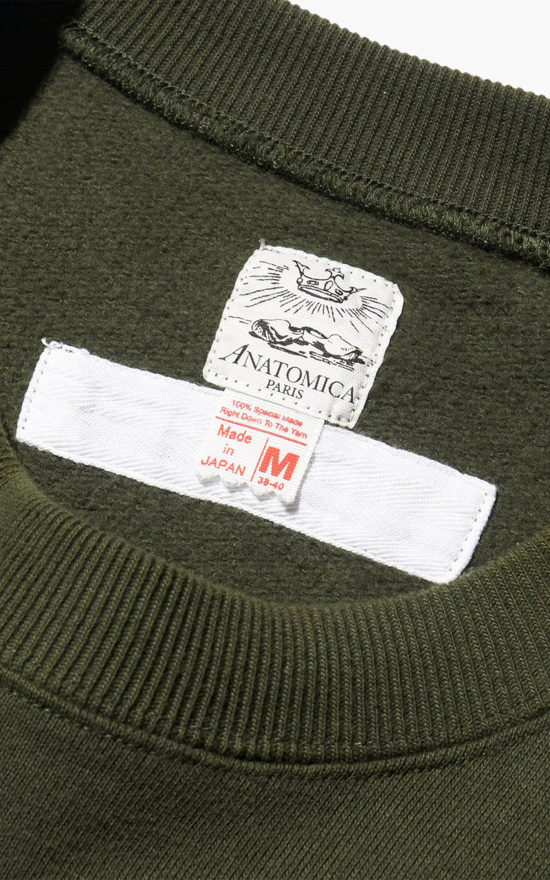 Anatomica Sweat Raglan Crew Neck Pine Green