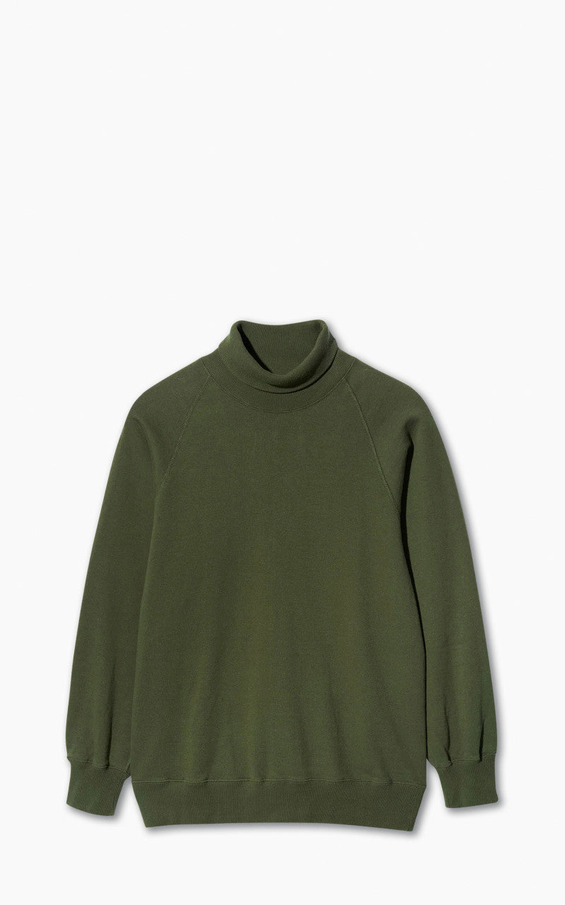 Anatomica Sweat Raglan Turtle Neck Pine Green