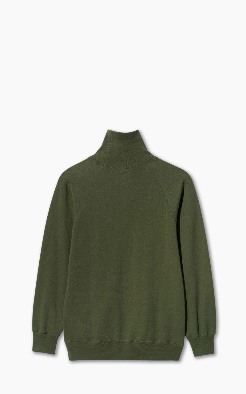 Anatomica Sweat Raglan Turtle Neck Pine Green