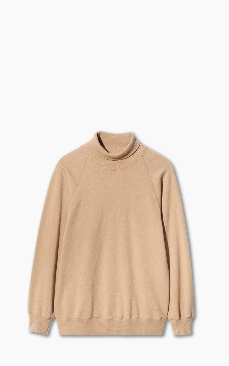 Anatomica Sweat Raglan Turtle Neck Sand