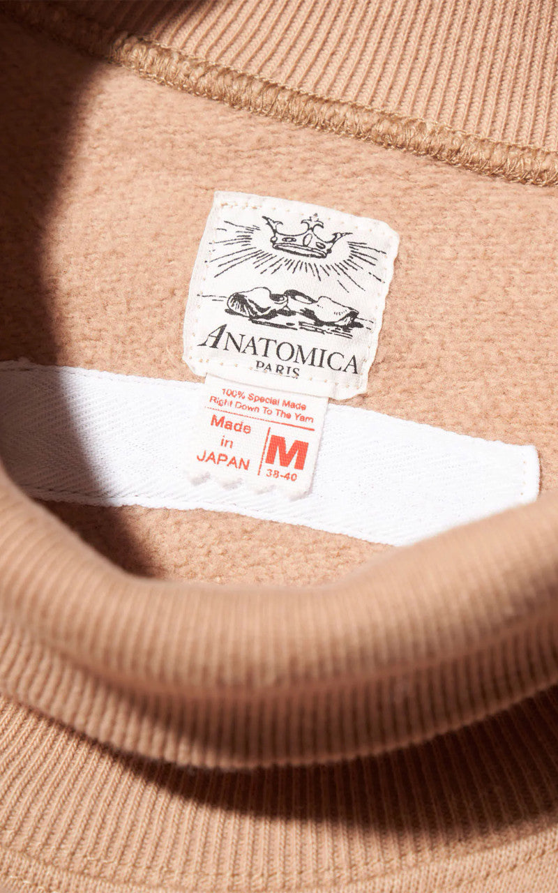 Anatomica Sweat Raglan Turtle Neck Sand