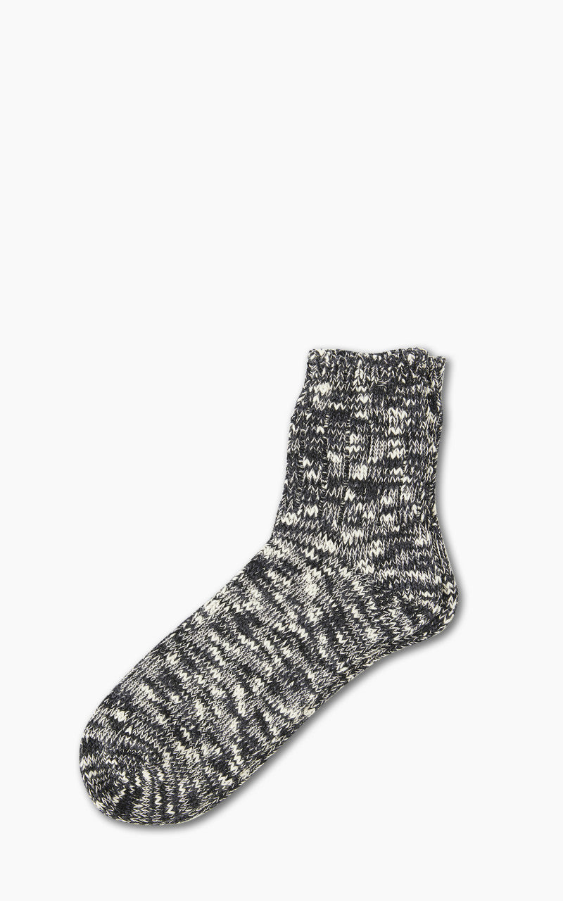 Anonymous Ism Socks Slub Q Crew Black