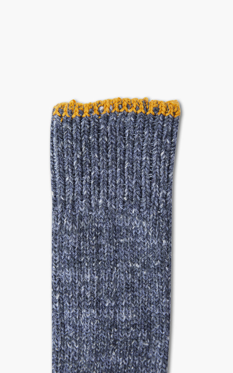 Anonymous Ism Socks Boucle Nep Trim Crew Indigo