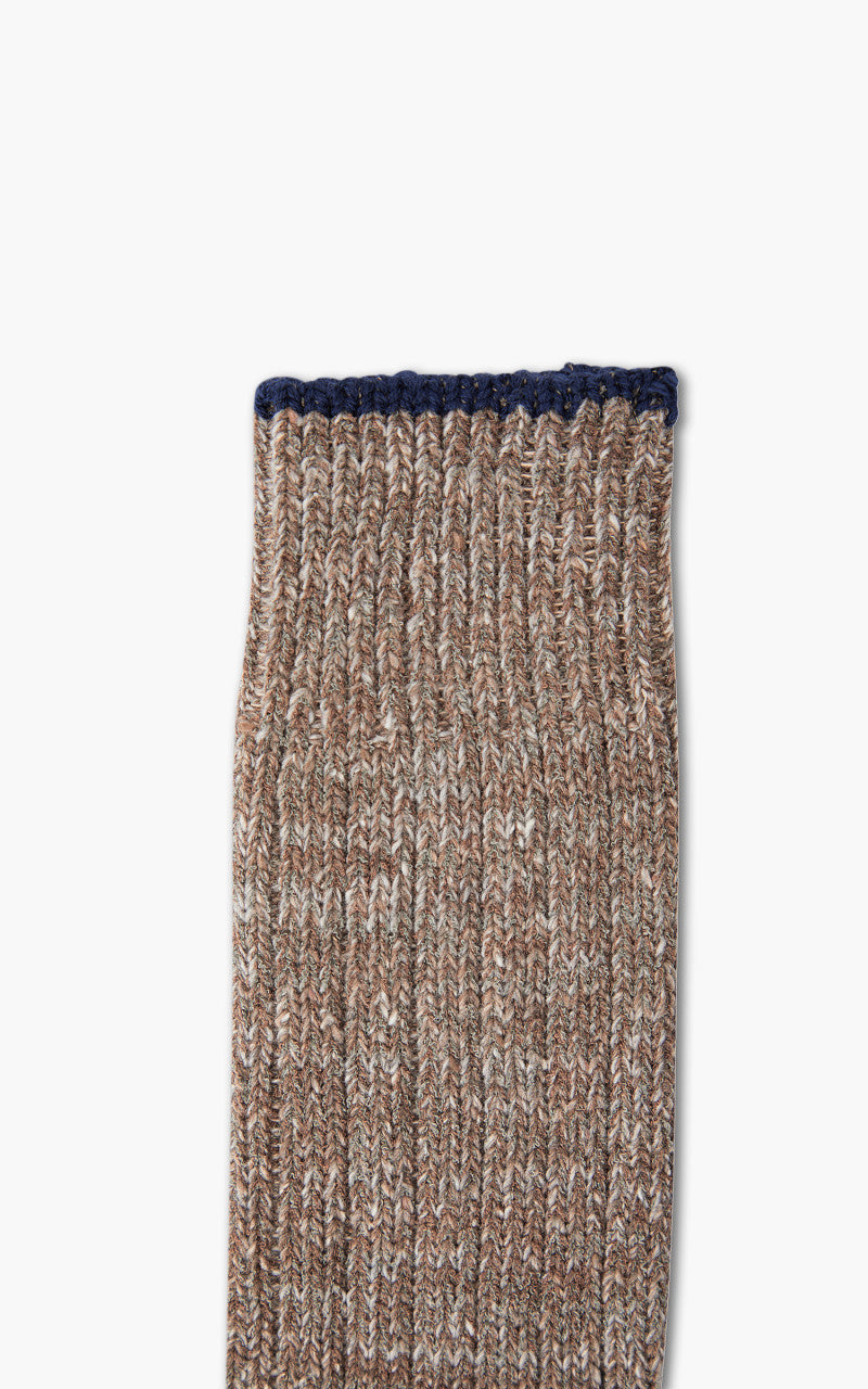 Anonymous Ism Socks Boucle Nep Trim Crew Beige