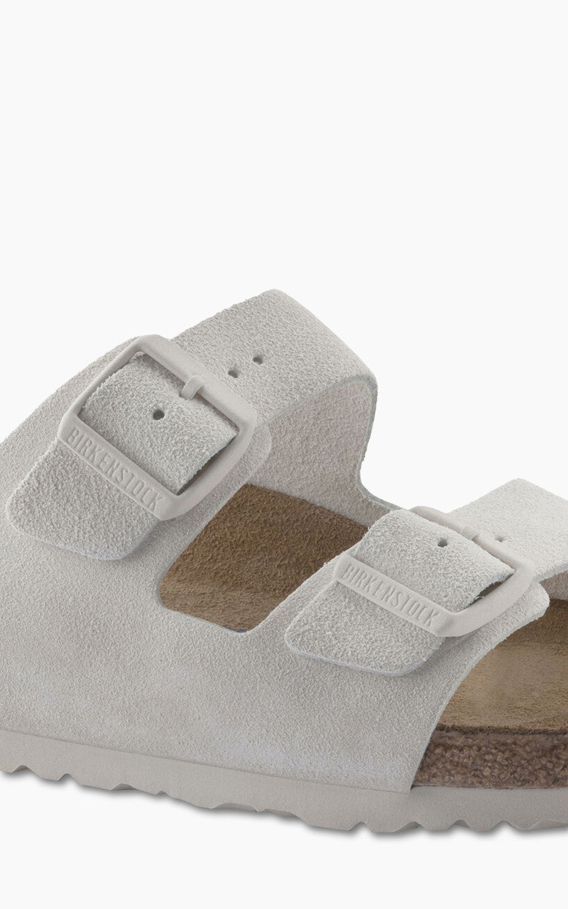 Birkenstock Arizona Soft Footbed Suede Antique White