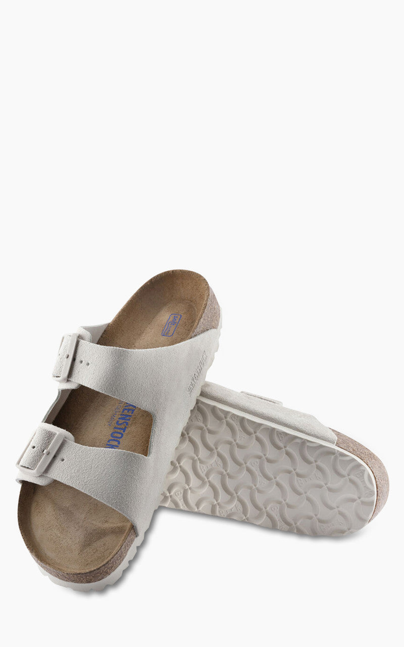 Birkenstock Arizona Soft Footbed Suede Antique White