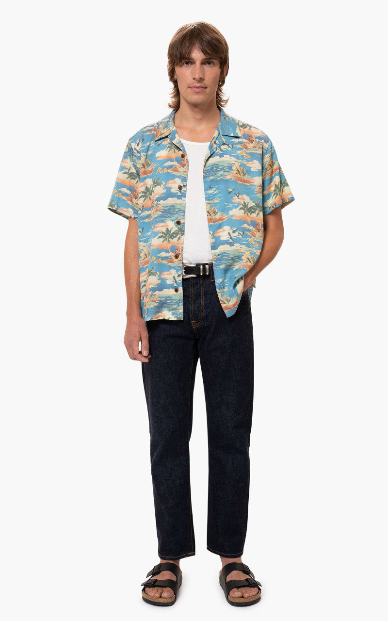 Nudie Jeans Arvid Hawaii Azure