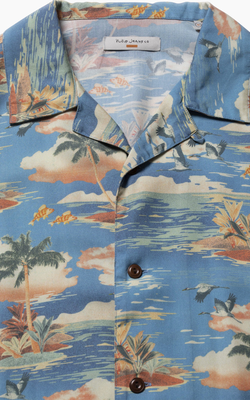 Nudie Jeans Arvid Hawaii Azure