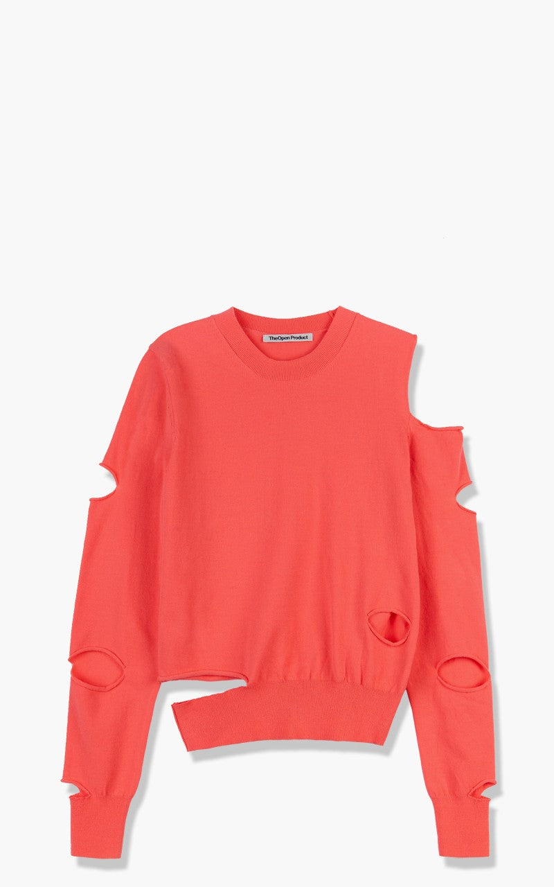 TheOpen Product Asymmetric Cut-Out Sweater Pink