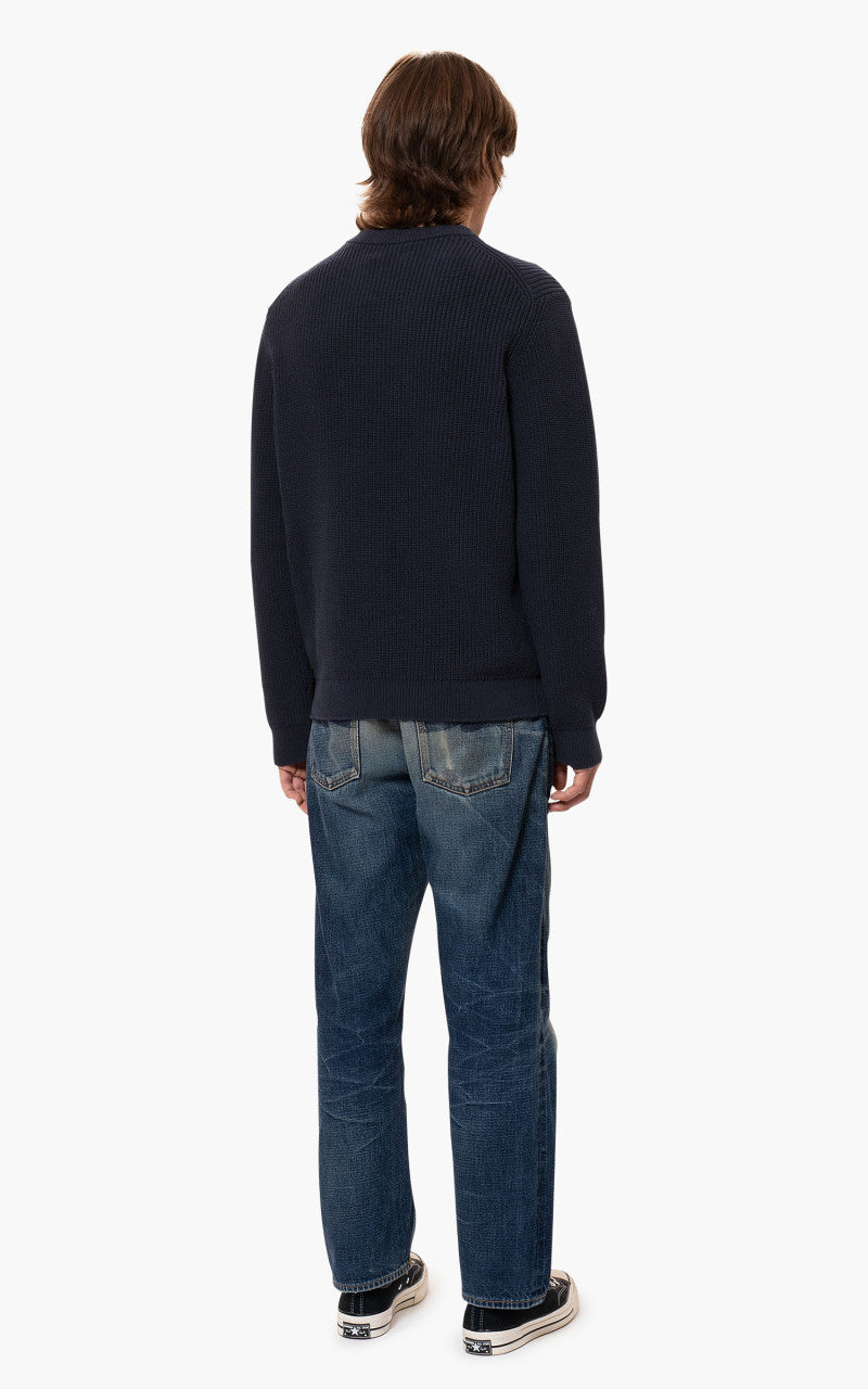 Nudie Jeans August Rib Cotton Navy