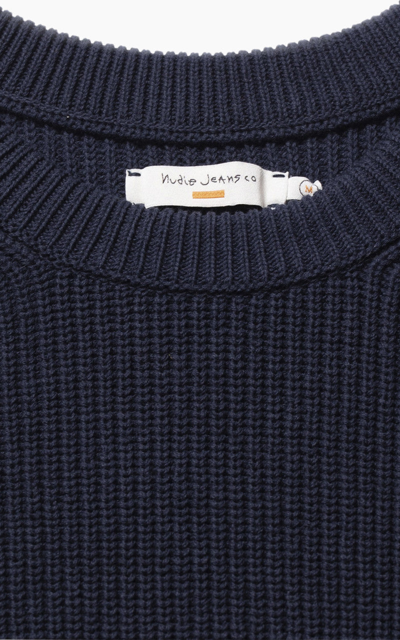 Nudie Jeans August Rib Cotton Navy