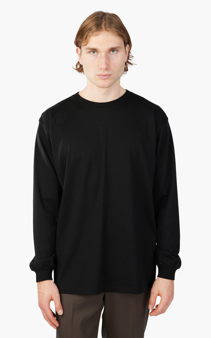 Auralee Luster Painting L/S Tee Black