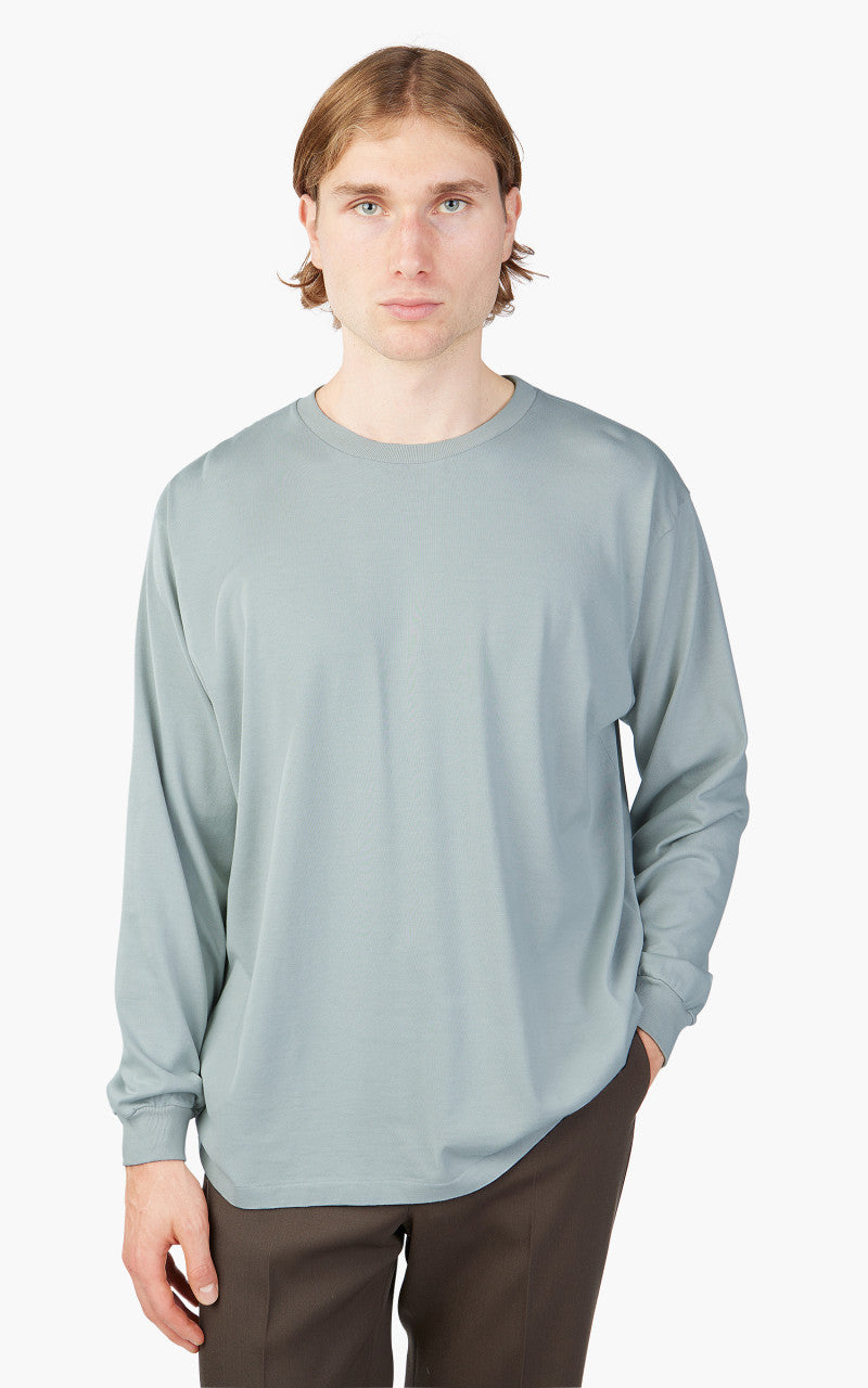 Auralee Luster Painting L/S Tee Light Blue
