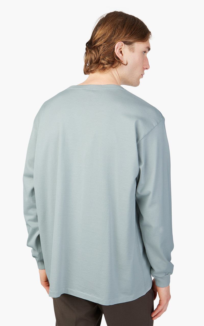 Auralee Luster Painting L/S Tee Light Blue