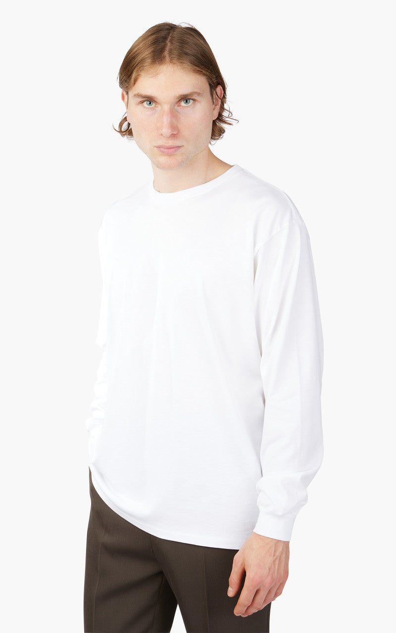 Auralee Luster Painting L/S Tee White