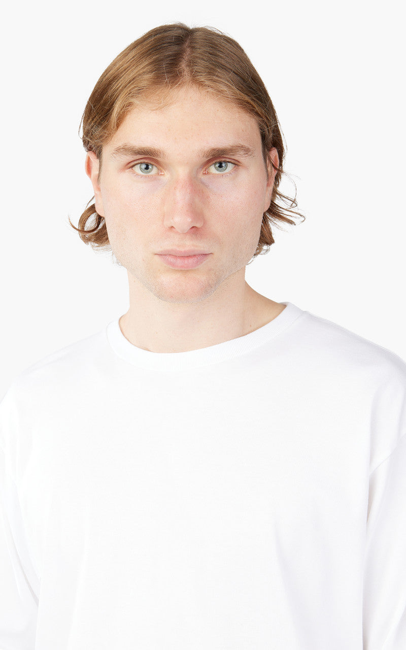 Auralee Luster Painting L/S Tee White