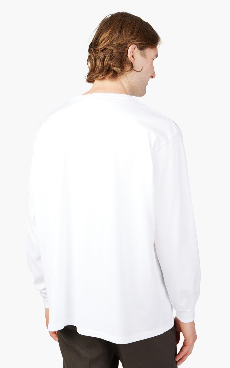 Auralee Luster Painting L/S Tee White