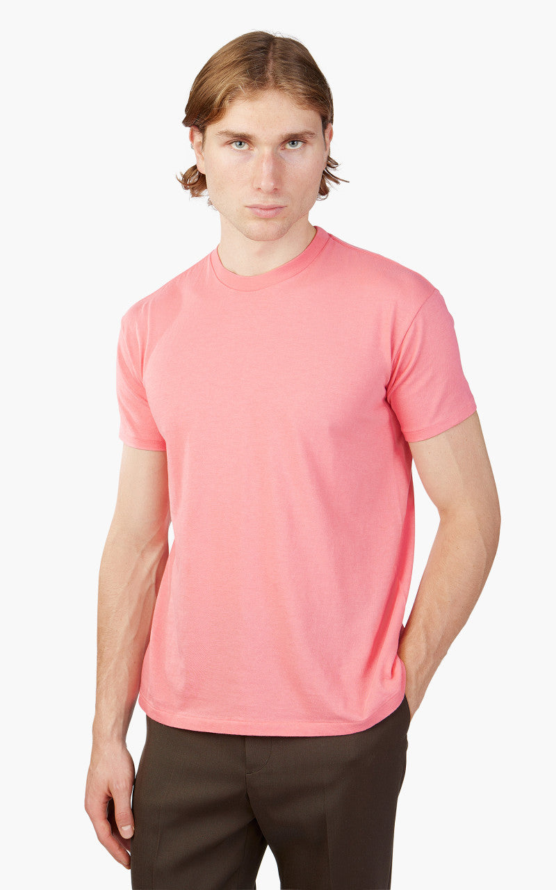 Auralee Seamless Crew Neck Tee Pink