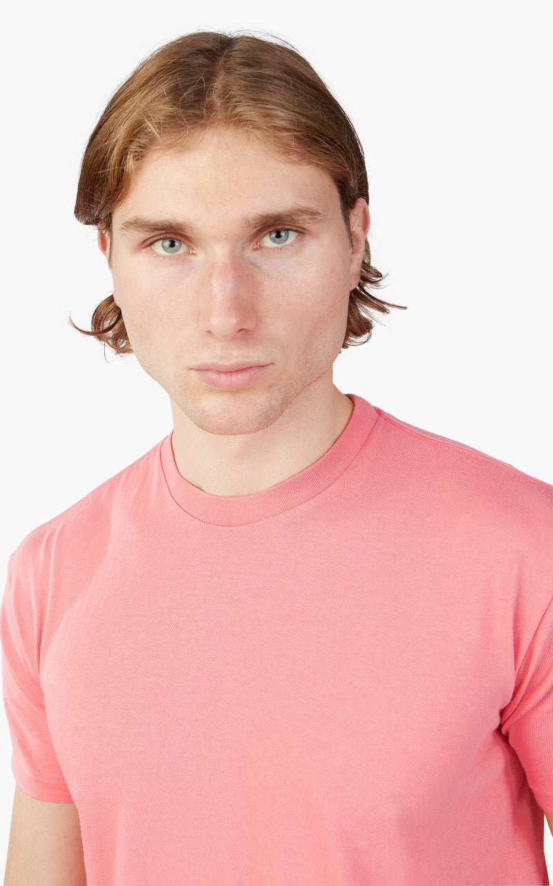 Auralee Seamless Crew Neck Tee Pink