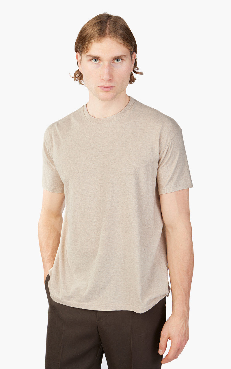 Auralee Seamless Crew Neck Tee Top Brown