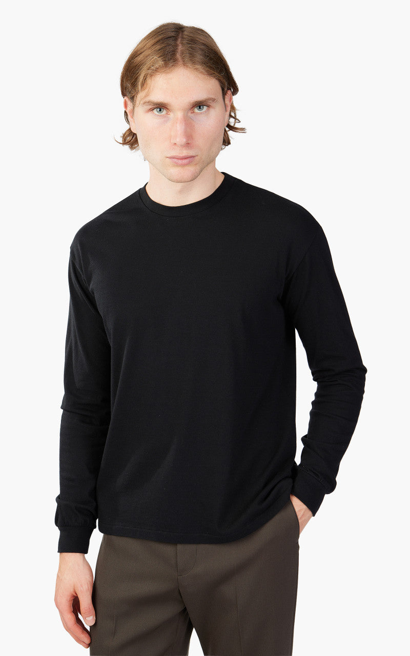 Auralee Seamless L/S Tee Black