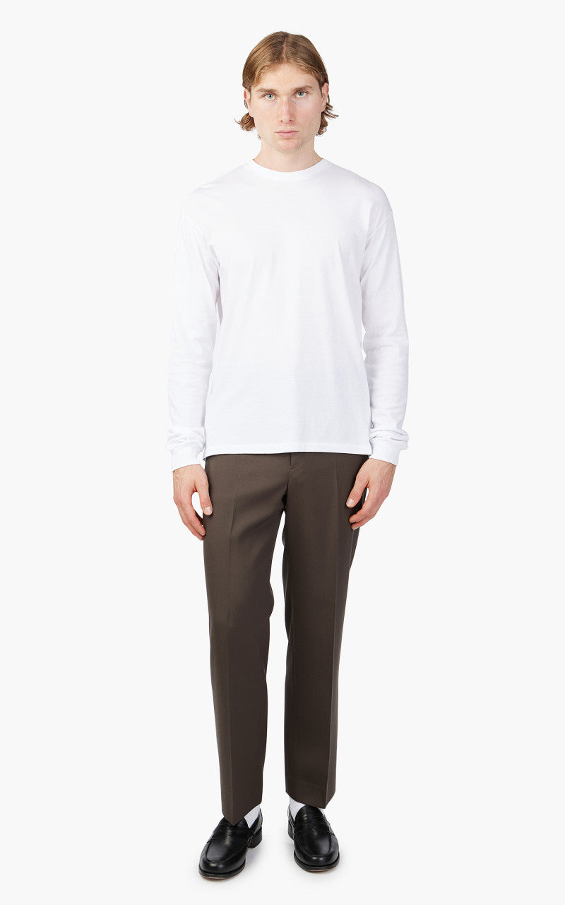 Auralee Seamless L/S Tee White