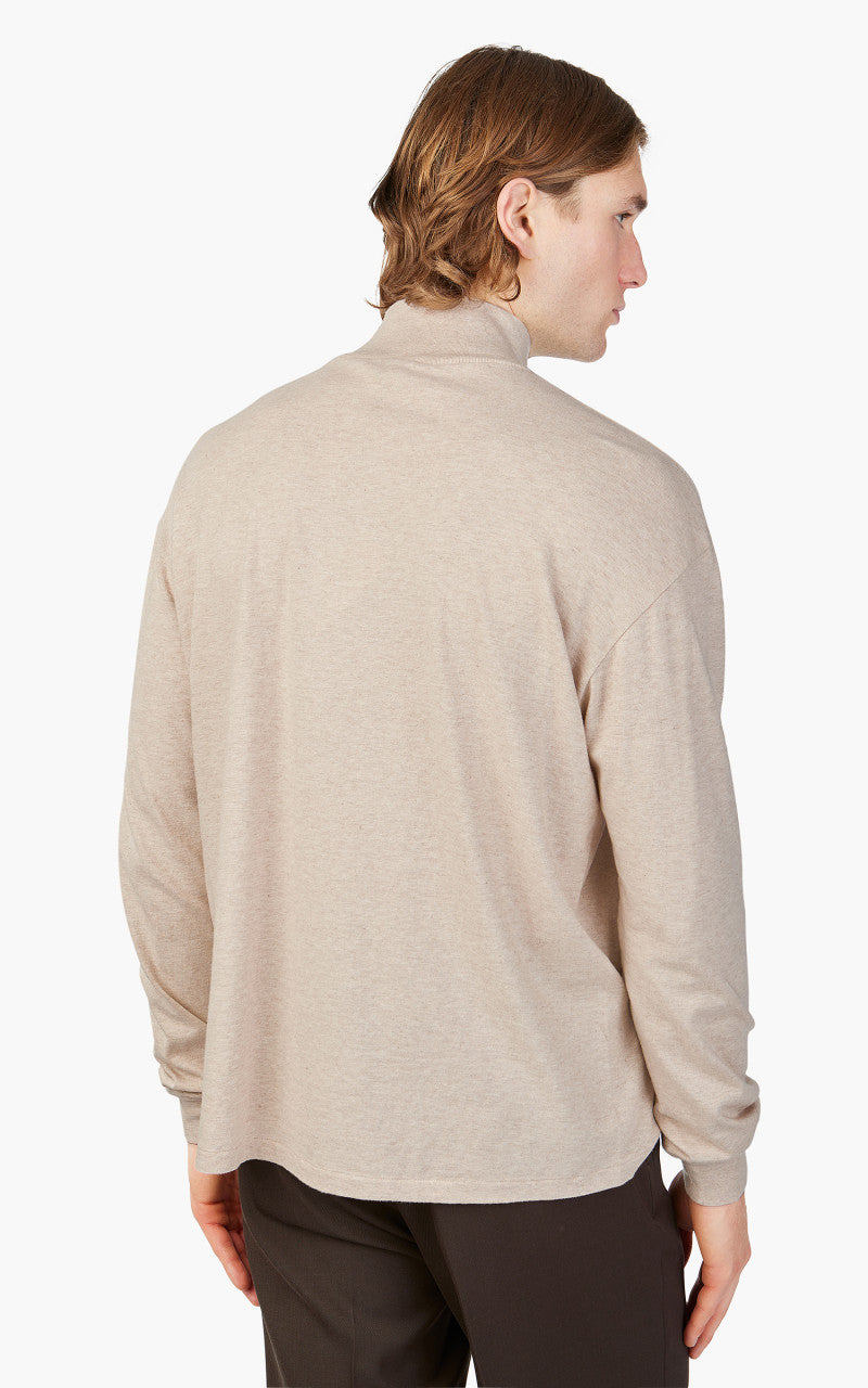 Auralee Seamless Hi Neck L/S Tee Top Brown