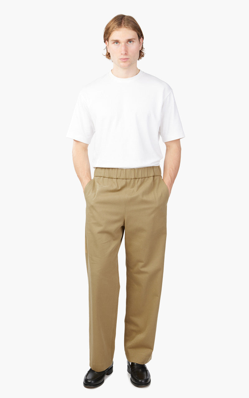 Auralee Washed Heavy Chino Easy Pants Light Brown