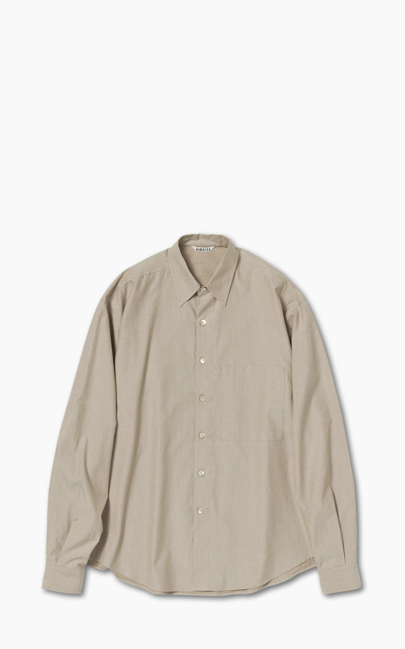 トップス AURALEE / WASHED FINX TWILL SHIRT / 3 Auralee Washed Finx Twill Big Shirt Top Beige
