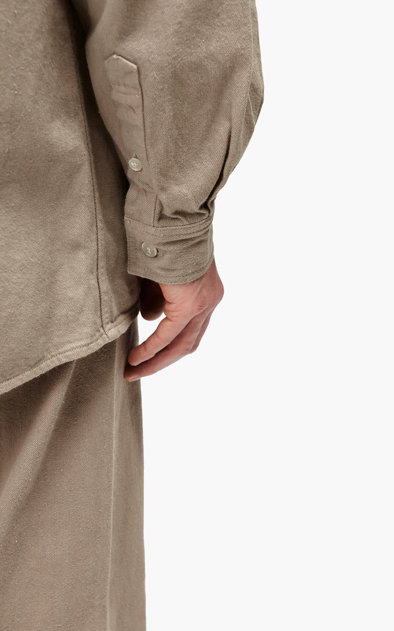 Auralee Botanical Dyed Selvedge Denim Shirt Blouson Natural Brown