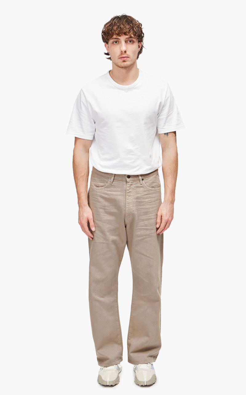 Auralee Botanical Dyed Selvedge Denim Pants Natural Brown