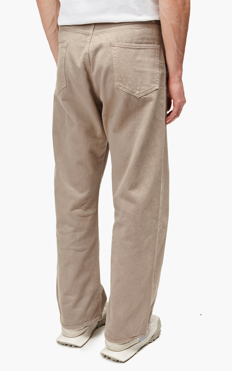 Auralee Botanical Dyed Selvedge Denim Pants Natural Brown