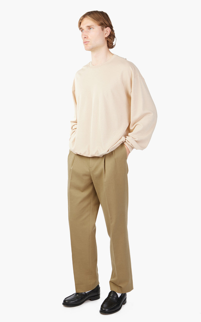 Auralee Super High Gauge Sweat Pullover Light Beige