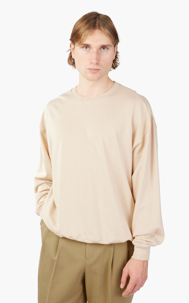 Auralee Super High Gauge Sweat Pullover Light Beige