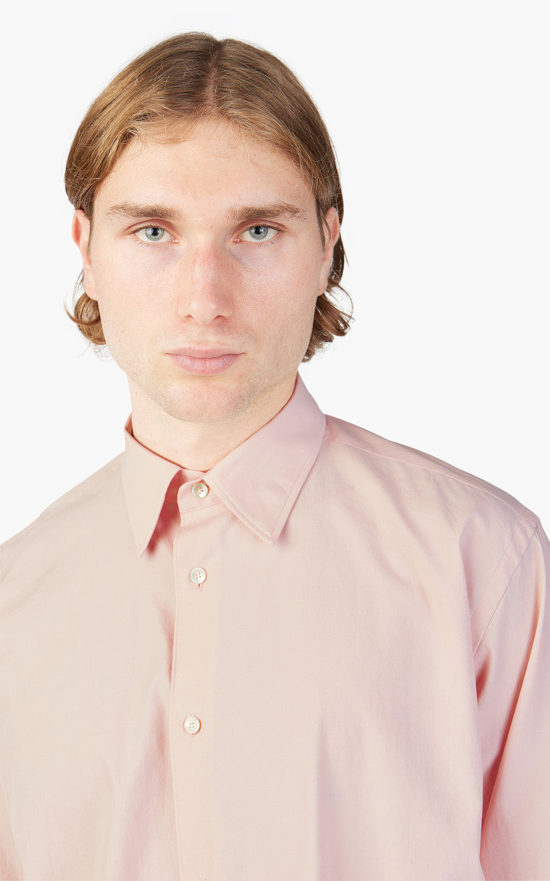 Auralee Washed Finx Twill Big Shirt Pink