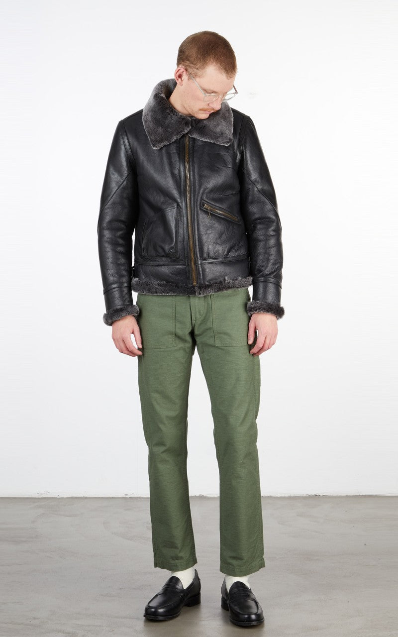 Shangri-La Heritage Aviatore B-3 Shearling Leather Jacket Black