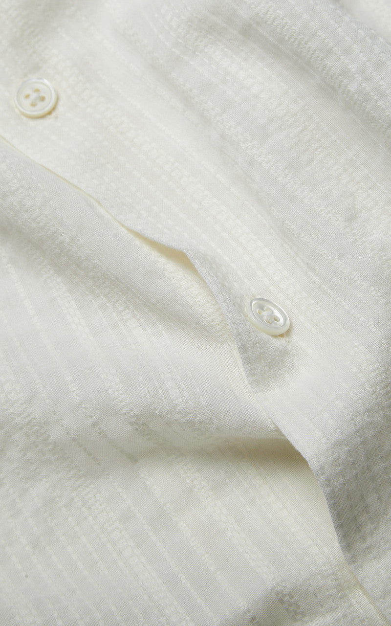 Portuguese Flannel Bahia Camp Collar Shirt Off White