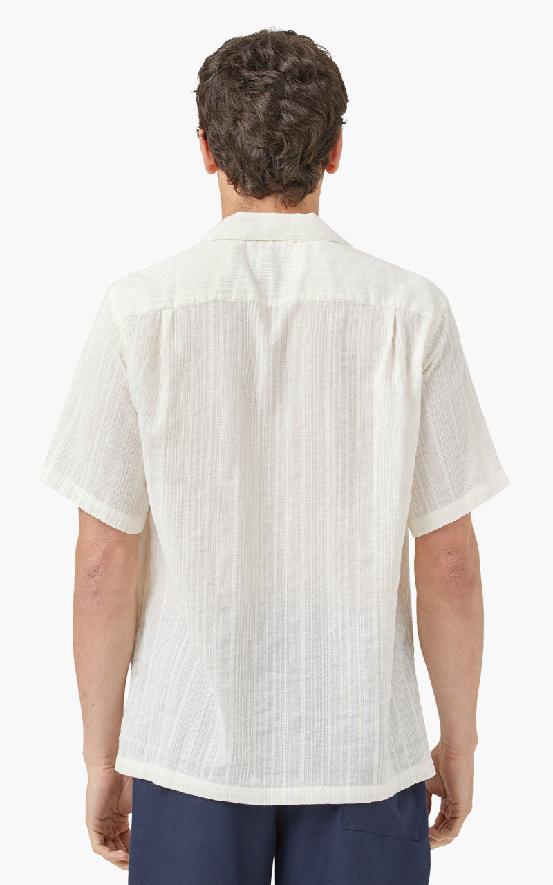 Portuguese Flannel Bahia Camp Collar Shirt Off White