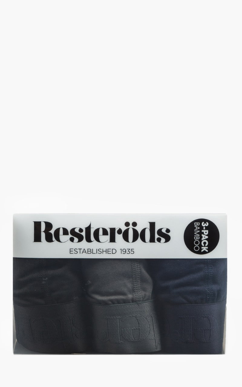 Resteröds Bamboo 3-Pack Gunnar Black/Blue/Grey