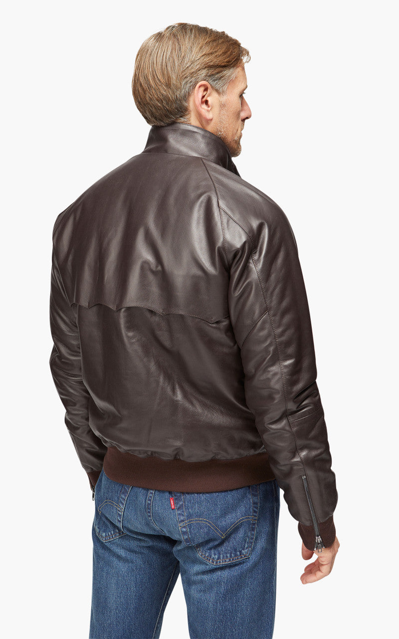 Baracuta G9 AF Biker Leather Dark Brown