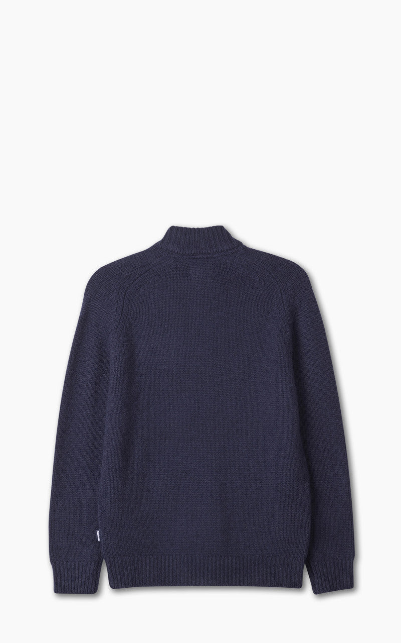 Barbour Calder Knitted Zip Thru Sweater Navy