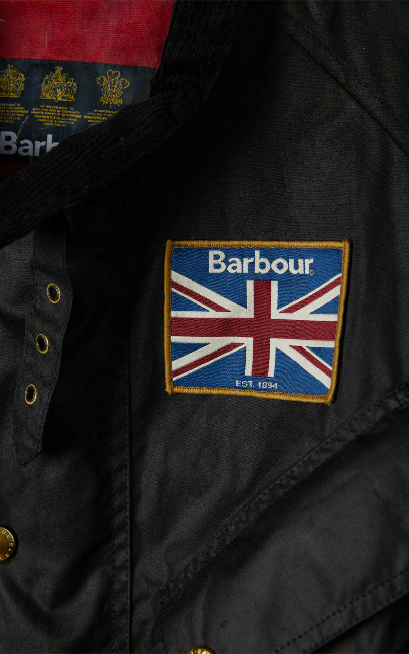 Barbour International Union Jack International Jacket Wax Black