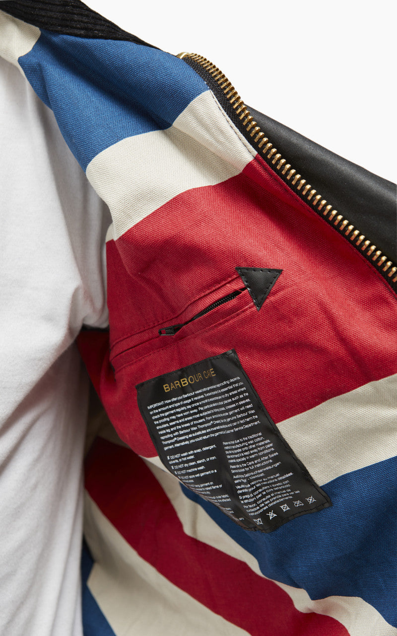 Barbour International Union Jack International Jacket Wax Black