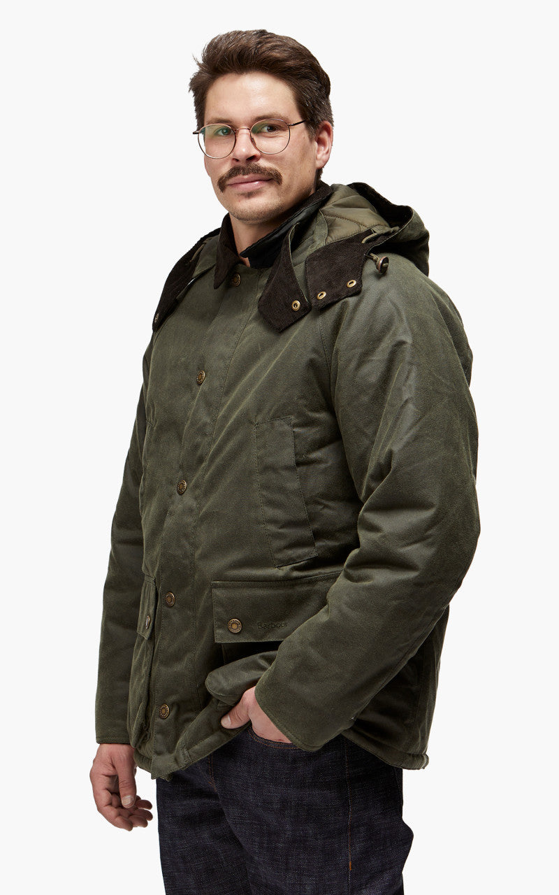 Barbour Bedale Winter Wax Jacket Sage/Olive Night