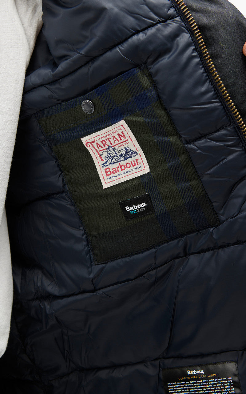 Barbour Hooded Beaufort Wax Jacket Navy