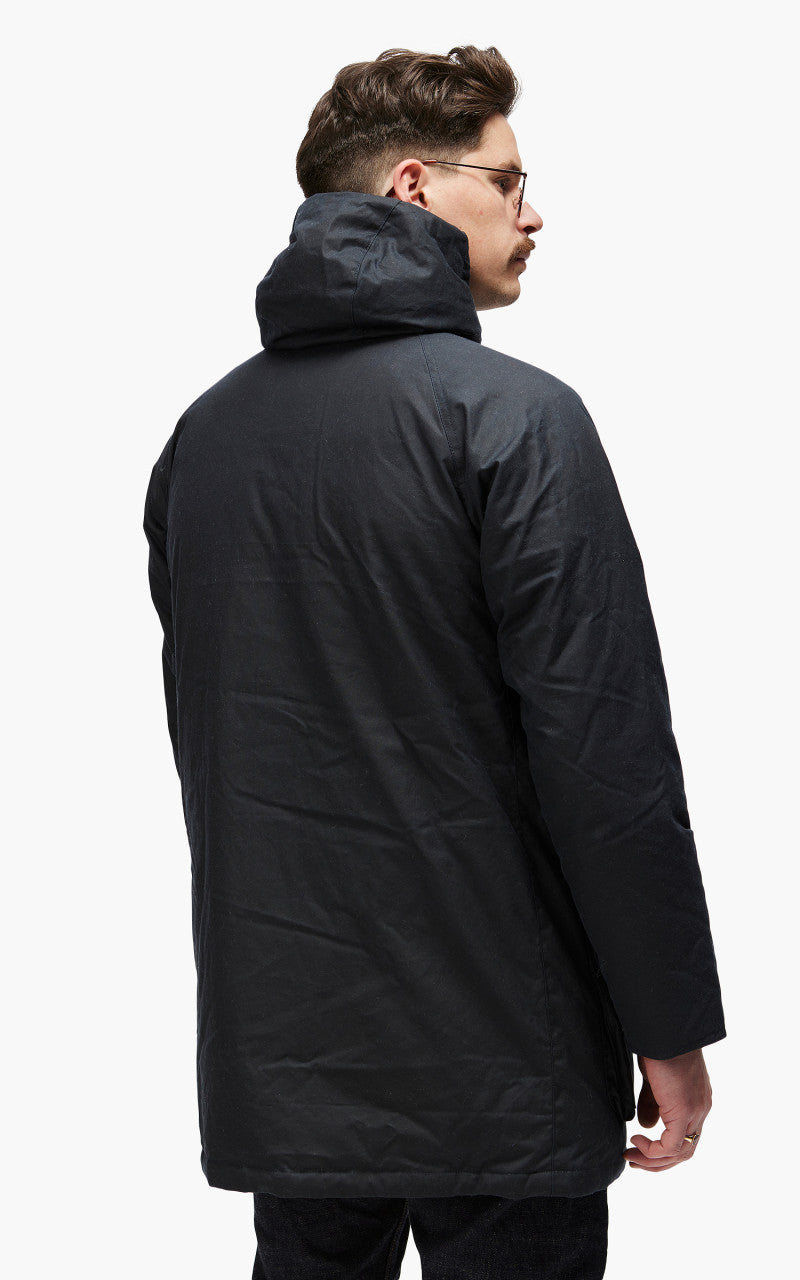 Barbour Hooded Beaufort Wax Jacket Navy